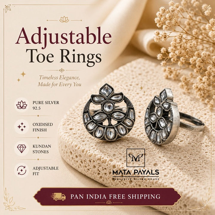 Elegant Kundan Toe Ring