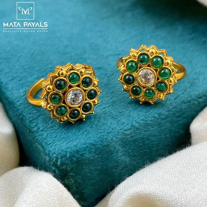 Crazy Green Toe Ring