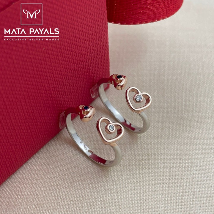 Dazzling Dual Tone Toe Ring