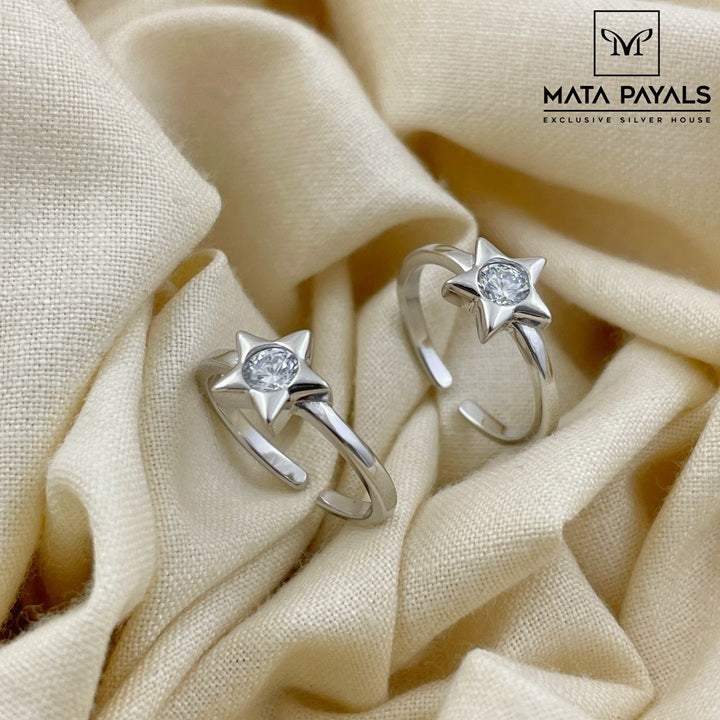 Star Zircon Toe Ring
