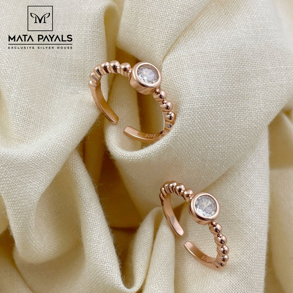 Cute Rose Gold Toe Ring