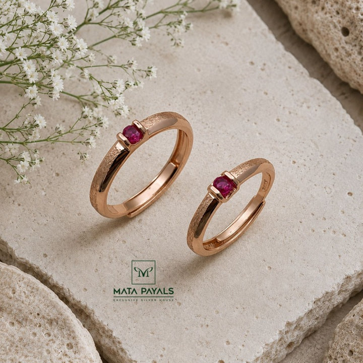 Colourful Pink Couple Ring