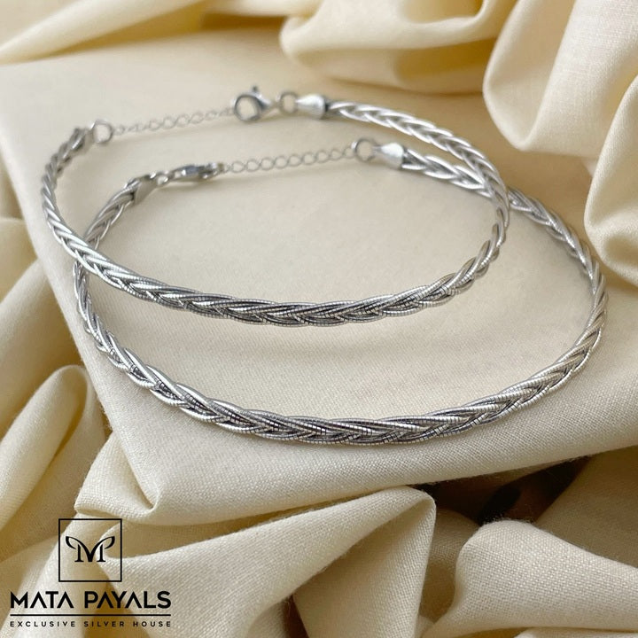 Twisted Rhodium Payal