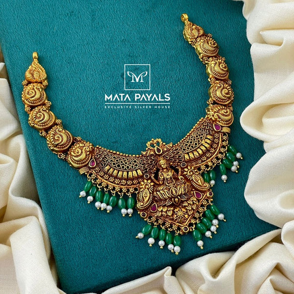 Divine Lakshmi Gold Polish Necklace