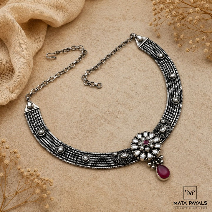 Artistic Oxidised Necklace