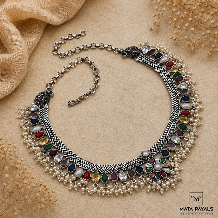 Gorgeous Navarathna Necklace