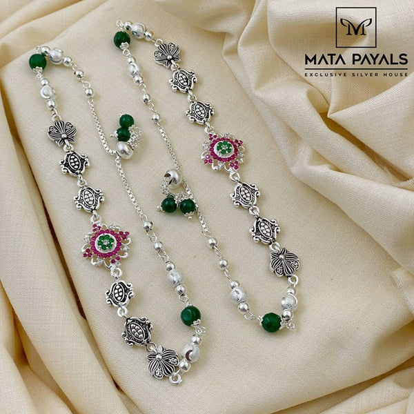 Eccentric Silver Anklet
