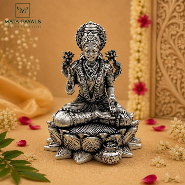 Oxidised Lakshmi Idol