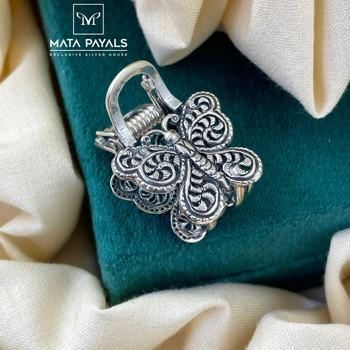 Oxidised Butterfly Clip