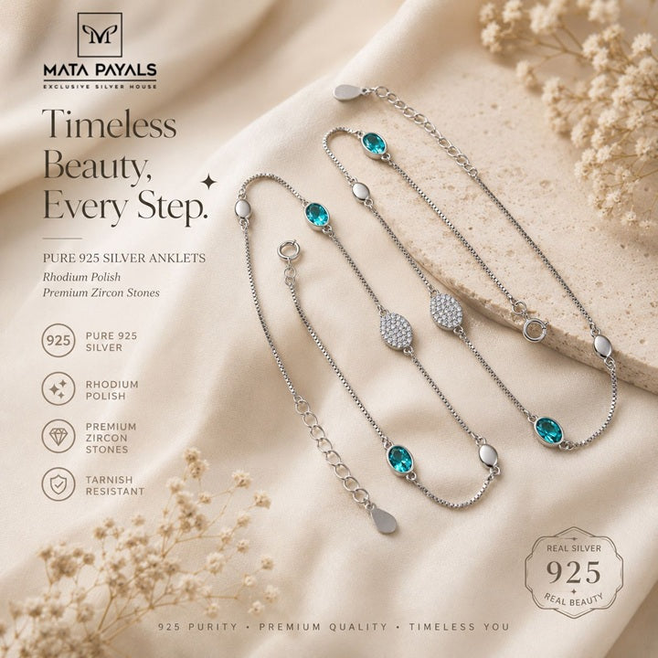 Simple Zircon Anklet