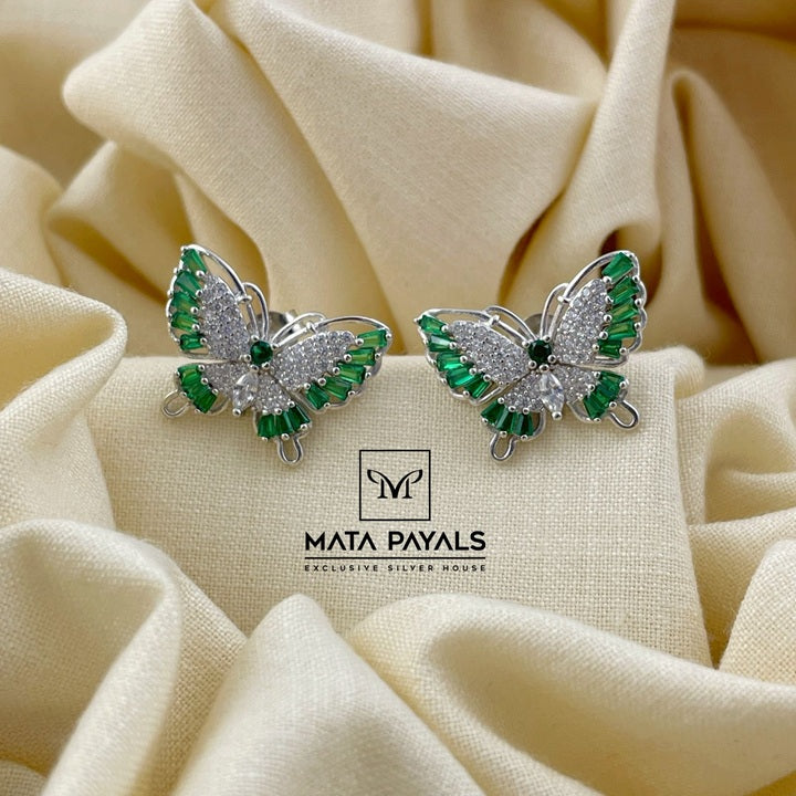 Green Butterfly Stud