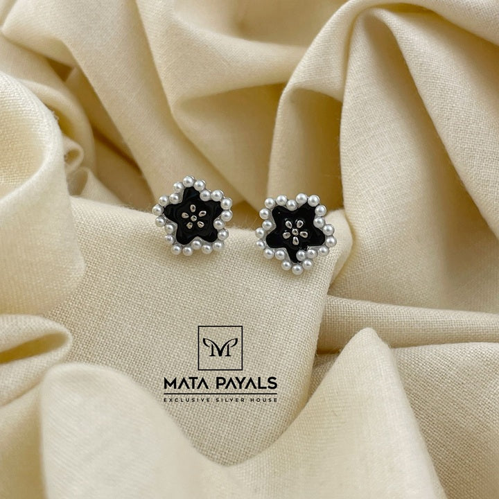 Black Enamel Stud