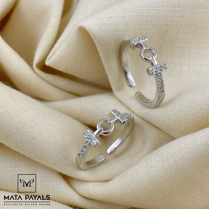 Cute Rhodium Toe Ring