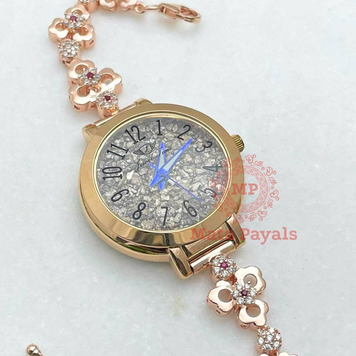 Astonishing Mandala Rose Gold Silver Watch