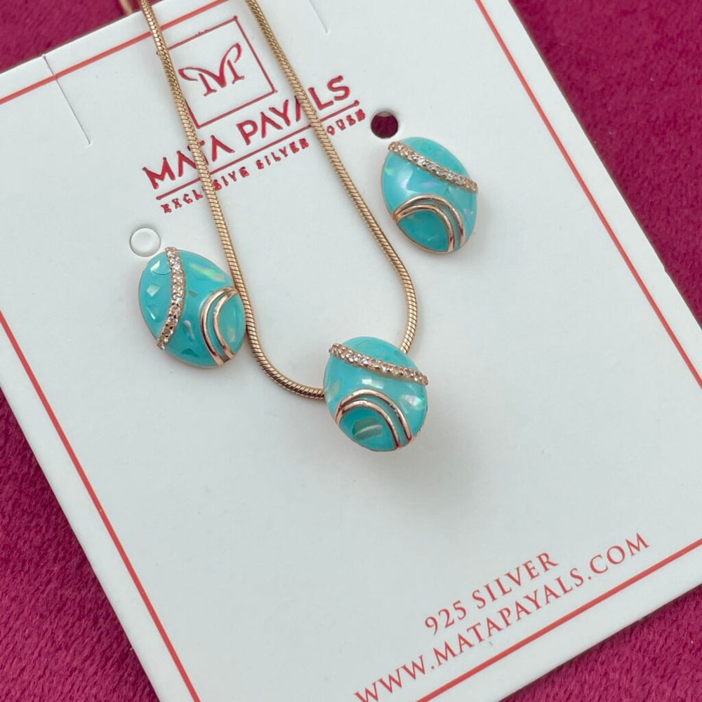 Blooming Blue Pendant Set