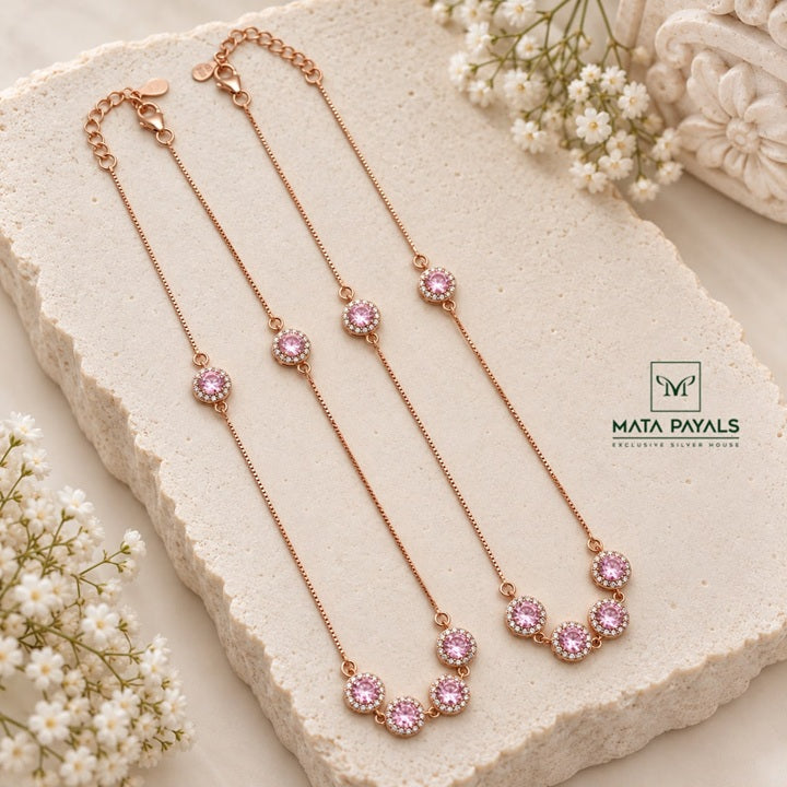Light Pink Stone Anklet
