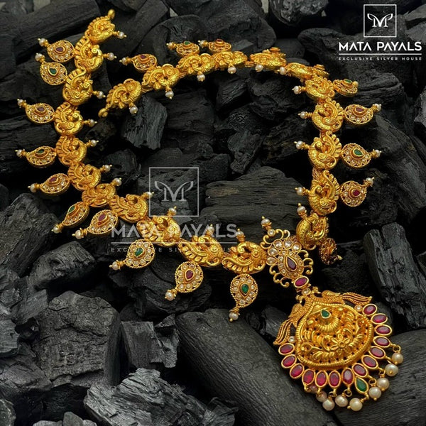 Fascinating Mango Peacock Necklace