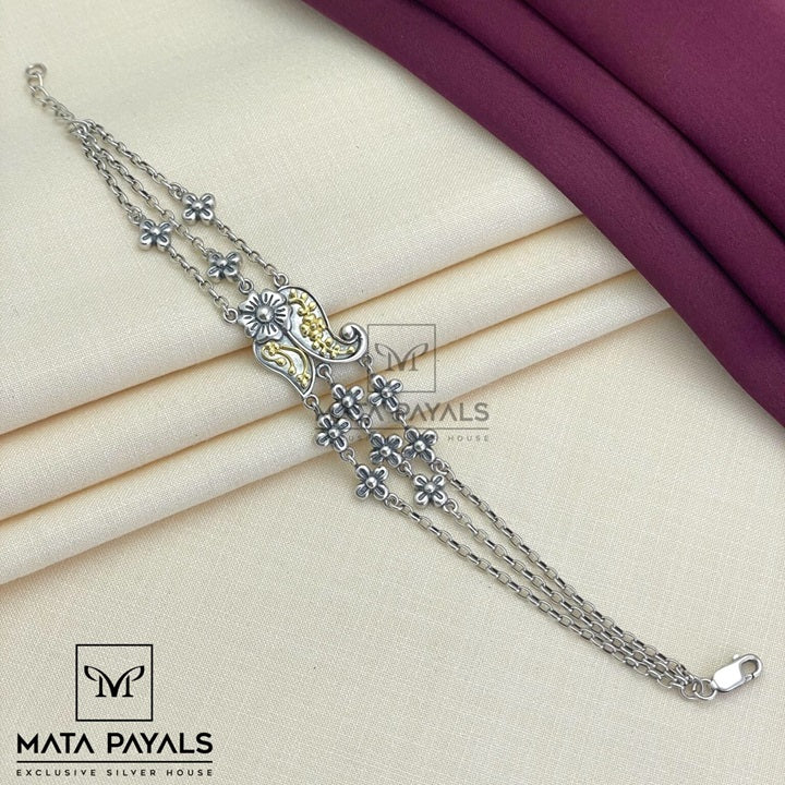 Flawless Floral Silver Bracelet