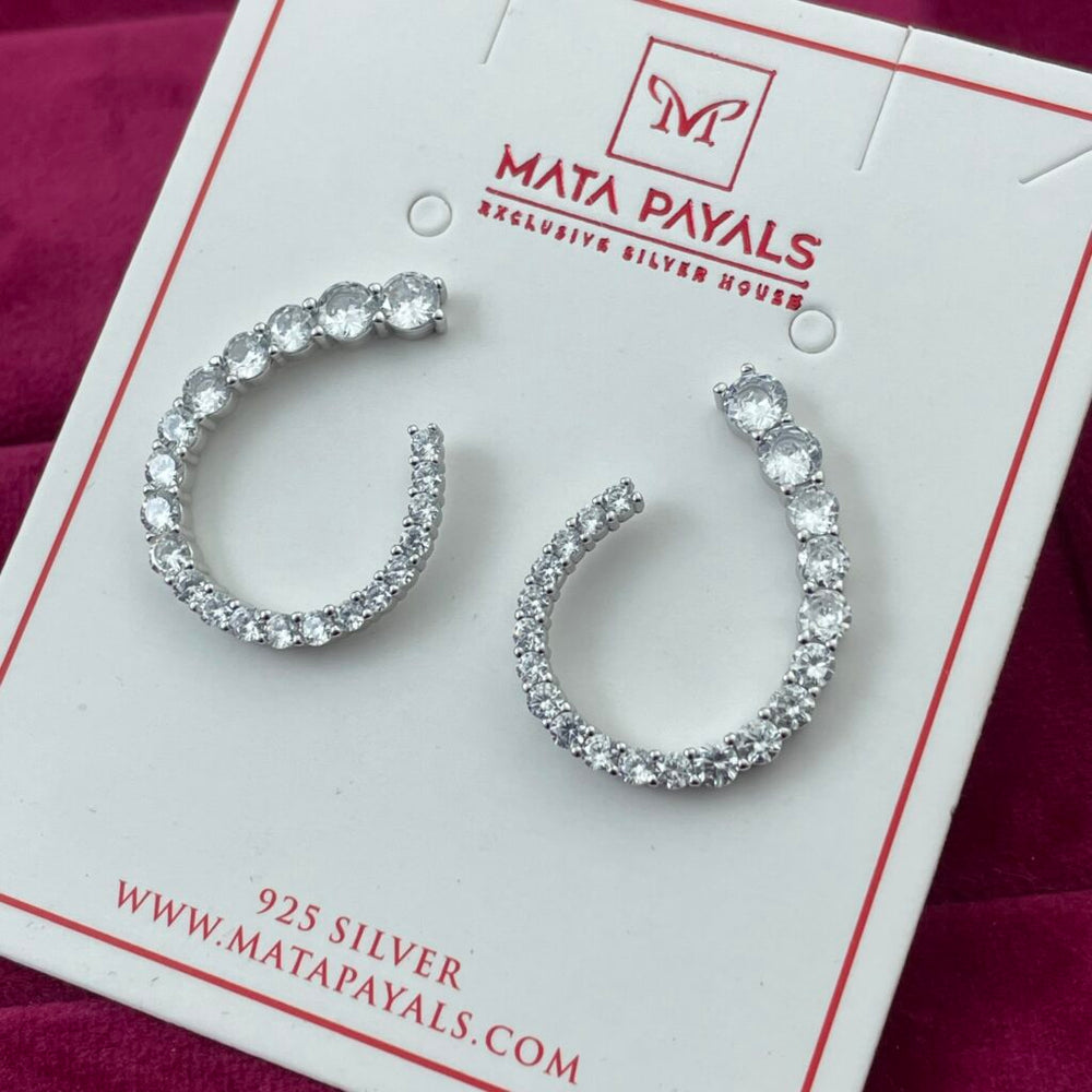 Radiant Rhodium Earrings