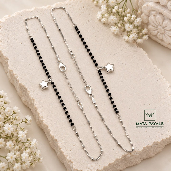 Black Beads With Star Charm