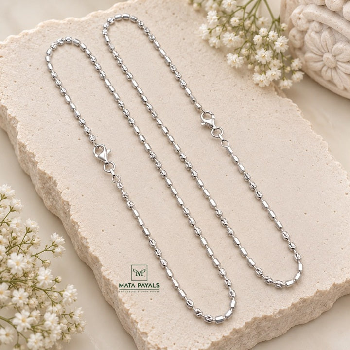Multi Cutting Beads Anklet