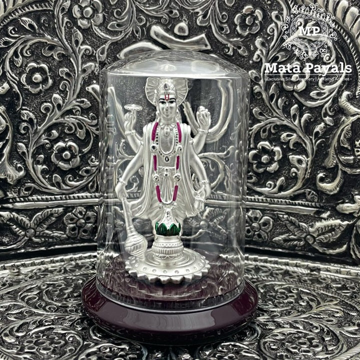 Lord Vishnu Silver Idol