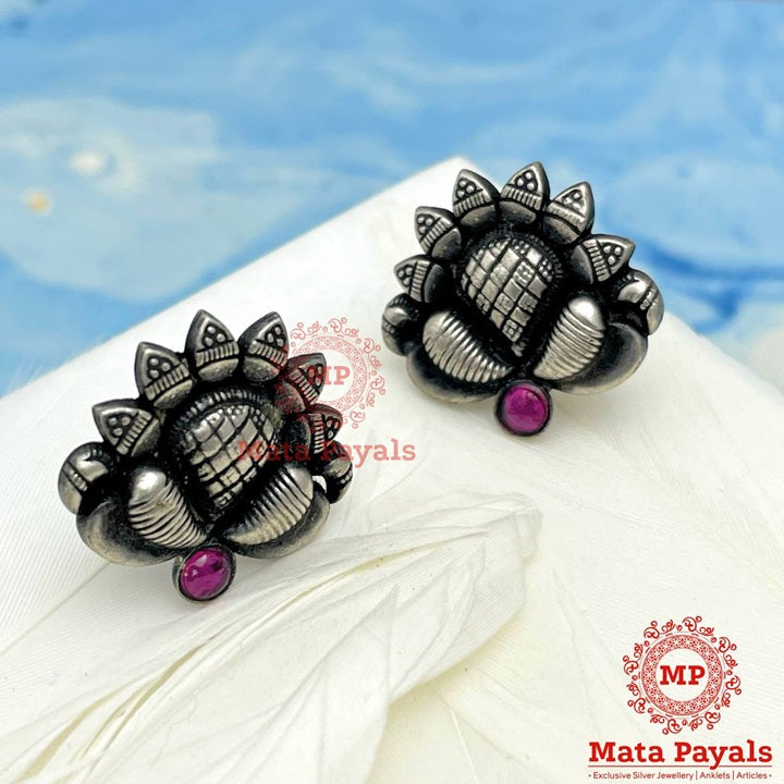Lovely Oxidised Silver Stud