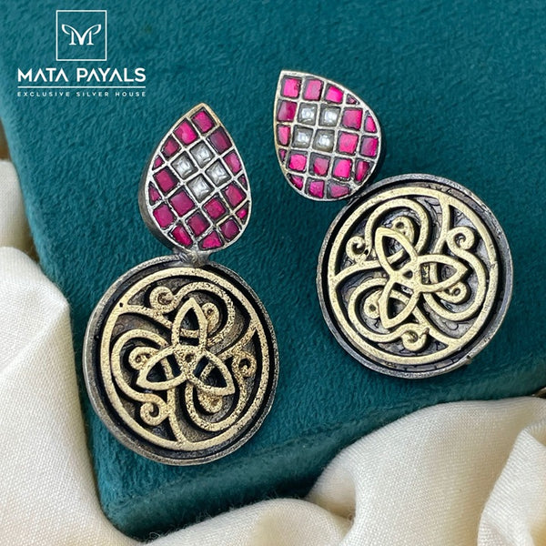 Dazzling Kundan Two Tone Earing