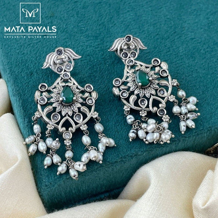 Filigree Oxidised Earing