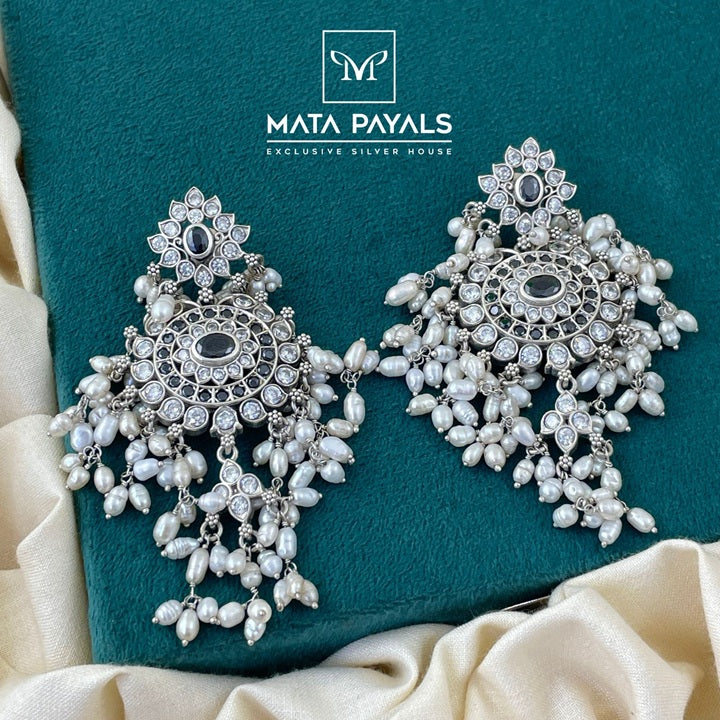 Sparkling Oxidised Chandbali
