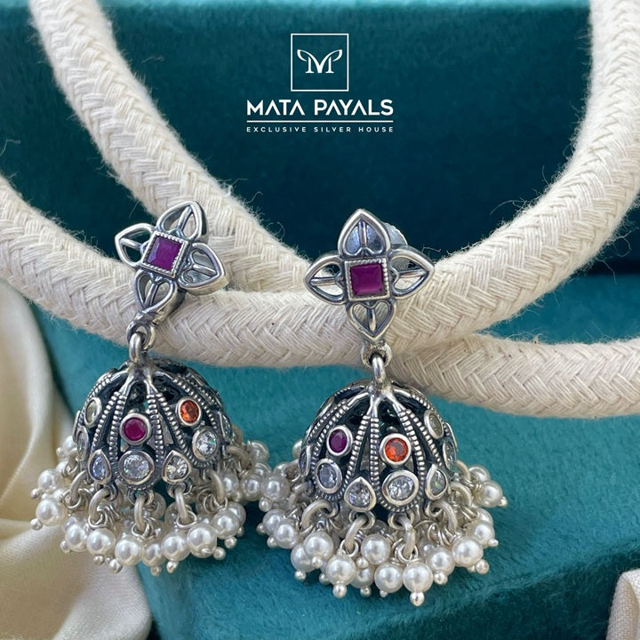 Multi Colour Stone Jumka