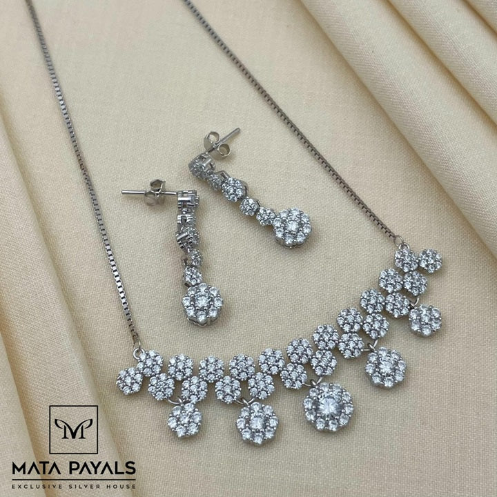 Radiant Zircon Pendant Set
