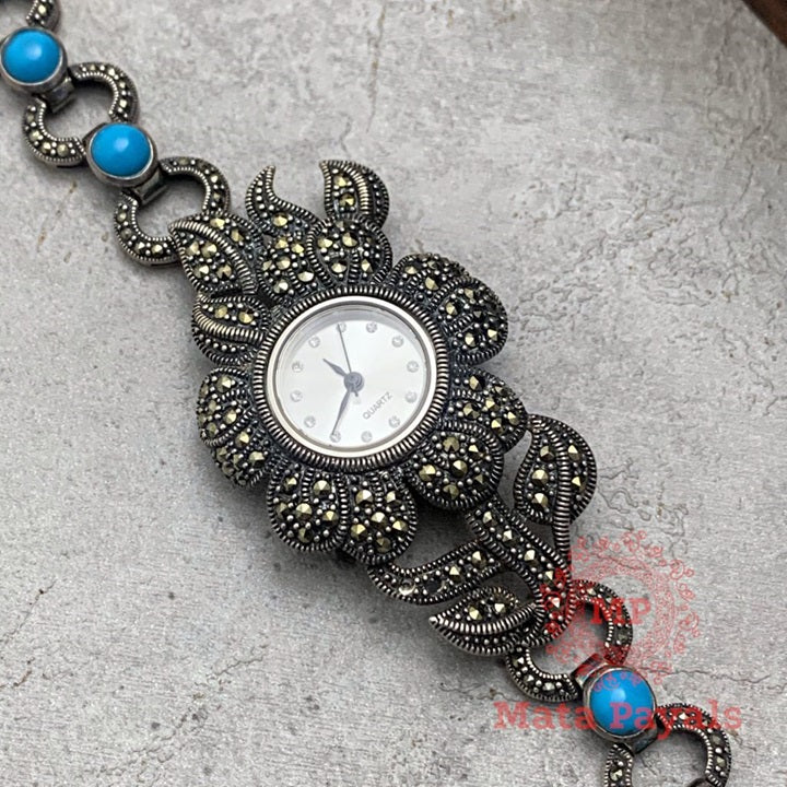 Ravishing Turquoise Marcasite Watch