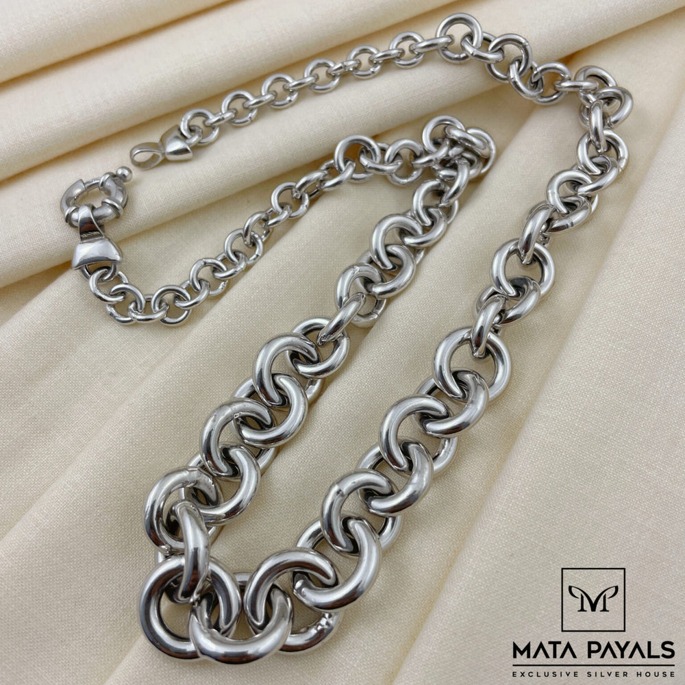 Rhodium Ring Ring Necklace