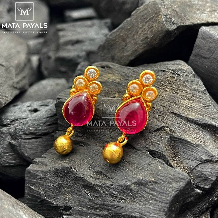 Simple Silver Gold Plated Stud