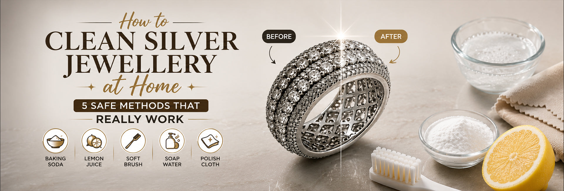 How to Clean Silver Jewellery at Home: Safe Methods That Really Work | Mata Payals