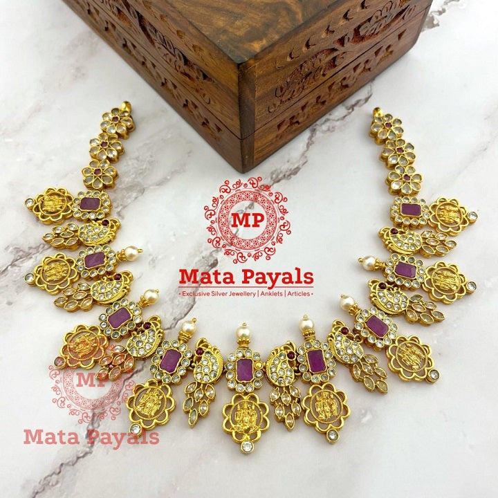 Glamorous Ram Darbar R&W Mayur Necklace