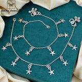 Star Oxidised Anklet