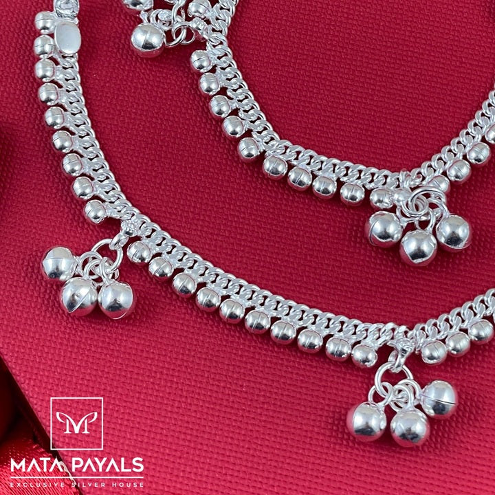 Simple Silver Anklet – Matapayals - Main Image