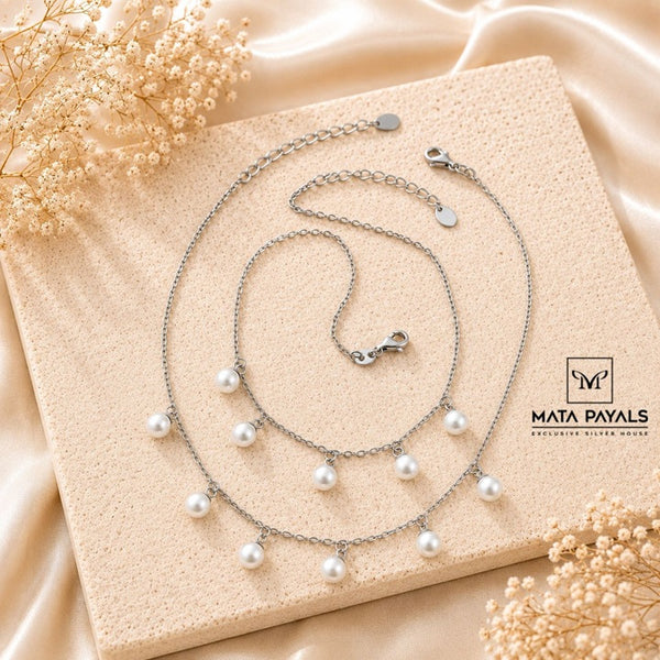 Fancy Pearl Droop Anklet