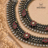 Breathtaking Dual Tone Kundan Anklet