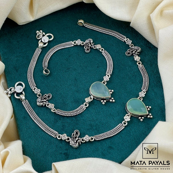 Beautiful Oxidised Anklet