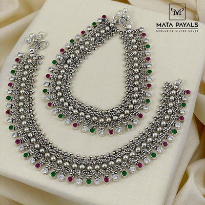 Ethnical Oxidised Anklet