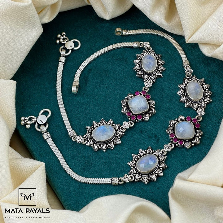 Precious Oxidised Anklet