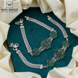 Heritage Green Cut Stone Anklet