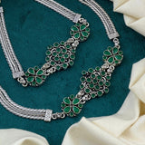 Heritage Green Cut Stone Anklet