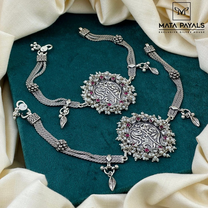 Vintage Oxidised Anklet