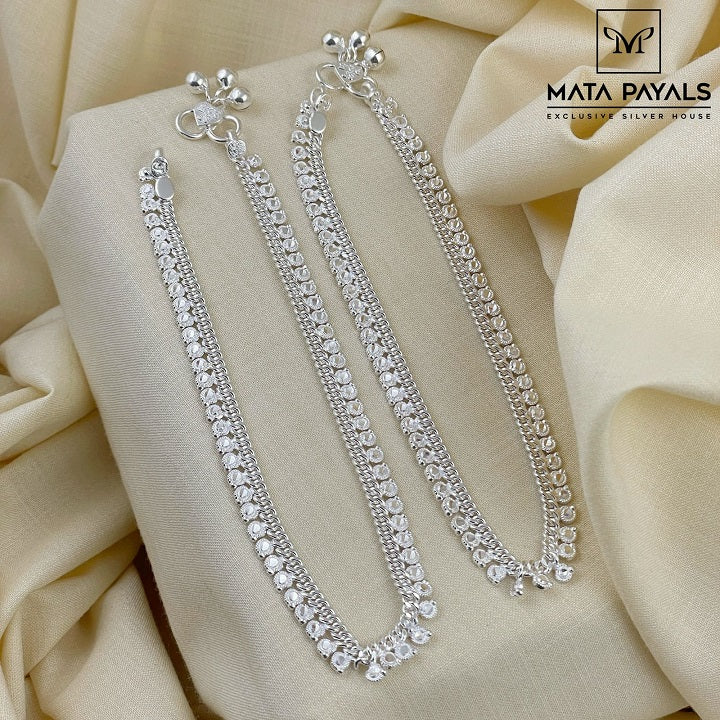 Leg Chain Baby Girl Chandi Payal Gorgeous Plain Baby Anklet