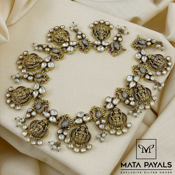 Asta Lakshmi Moissanite Necklace