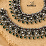 Magnificent Rosey Cut Stone Payal